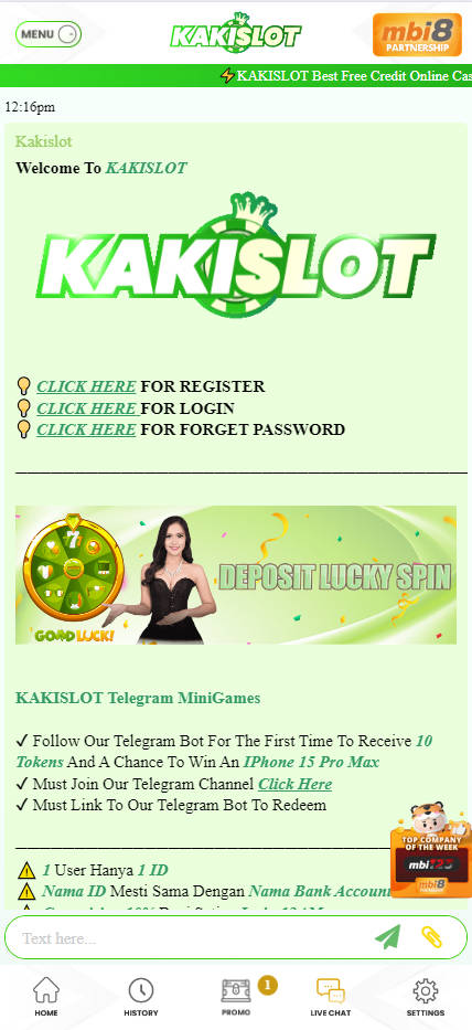 KAKISLOT - Live Chat - Jomcuci9181